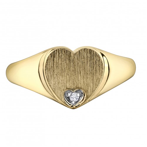 Bague dame coeur 10kt DD701