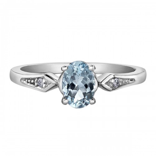 Bague dame pierre et diamants 10kt DD7252