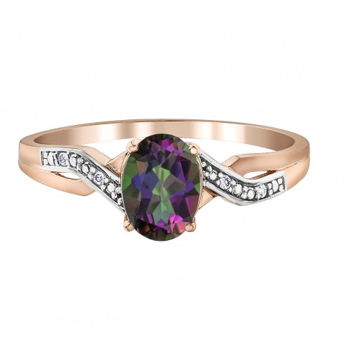 Bague dame topaze mystique 10kt DD7394