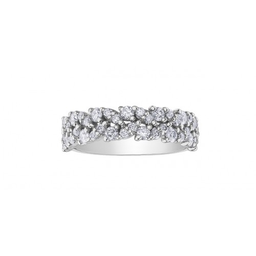 Jonc dame 10 kt avec diamants DD7763