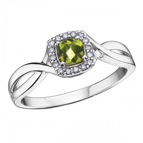 Bague dame 10kt peridot DX533PER