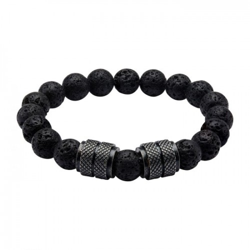 INOX - Lava Beads Bracelet