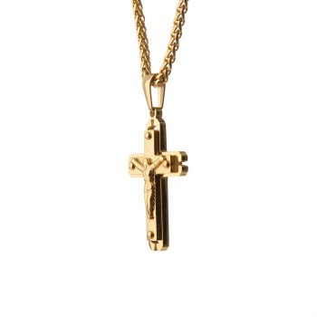 INOX - Crucifix Cross Gold Plated