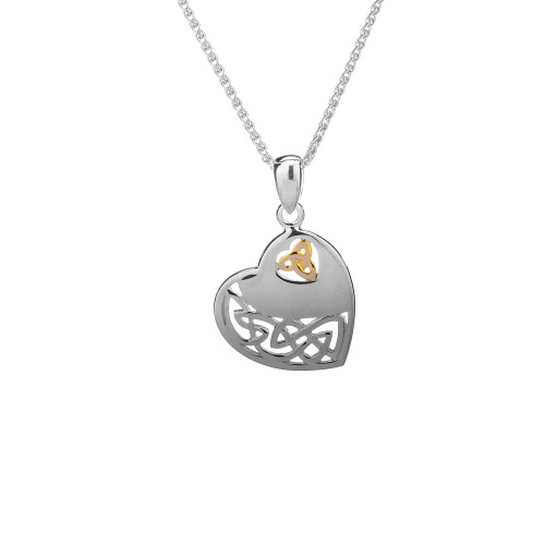 Coeur argent sterling et 10kt Keith Jack PPX3640