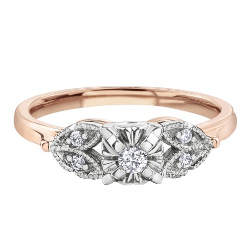 Bague dame diamants 10kt AM479