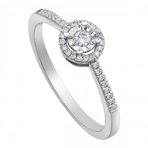 Bague dame 10 kt et diamants DD7534