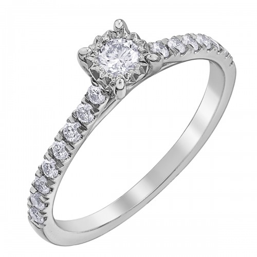 Bague dame 10 kt et diamants DD7686