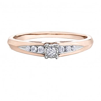 Bague dame 10 kt et diamants DD7700