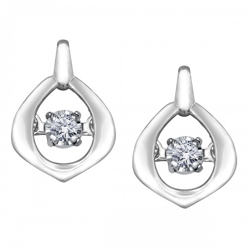 Boucle d'oreille 10kt diamants dansants DX685