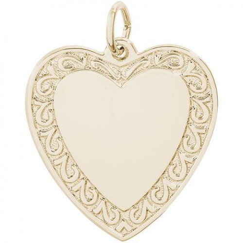 SCROLLED CLASSIC HEART CHARM 1495