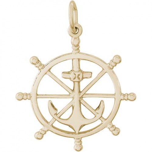 ANCHOR & SHIPS WHEEL CHARM 1584