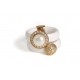 WHITE NEOPRENE RING, SILVER, PEARL, CZ,ANC-M2D/3