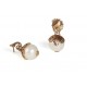 SILVER EARRING, PEARL, ORB89-10